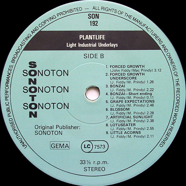 Cover zu Claude Larson - Plantlife | 1983 | Vinyl | Electronic, Stage & Screen | Germany Schallplatten Ankauf