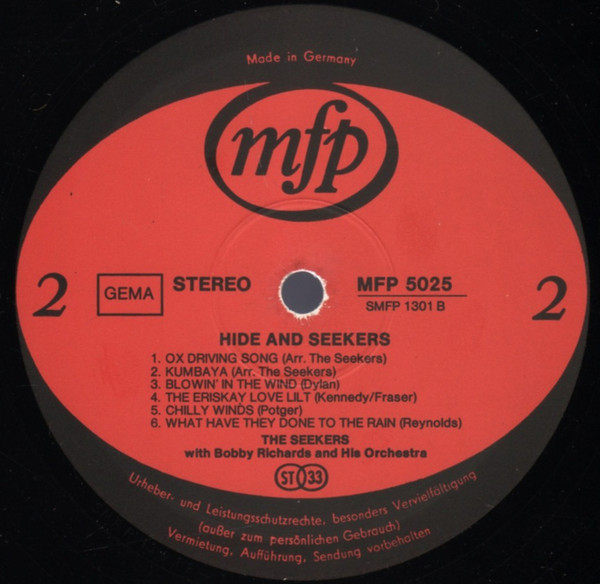 Cover zu The Seekers - The Four & Only Seekers | 1969 | Vinyl | Folk, World, & Country | Germany