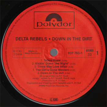 Cover zu Delta Rebels - Down In The Dirt | 1989 | Vinyl | Rock, Blues | Europe Schallplatten Ankauf