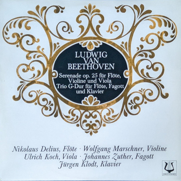 Cover zu Ludwig van Beethoven, Wolfgang Marschner, Nikolaus Delius, Ulrich Koch, Johannes Zuther, Jürgen Klodt - Serenade Op.25 Für Flöte, Violine Und Viola - Trio G-Dur Für Flöte, Fagott Und Klavier Schallplatten Ankauf