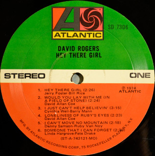 Cover zu David Rogers (7) - Hey There Girl | 1974 | Vinyl | Folk, World, & Country | US