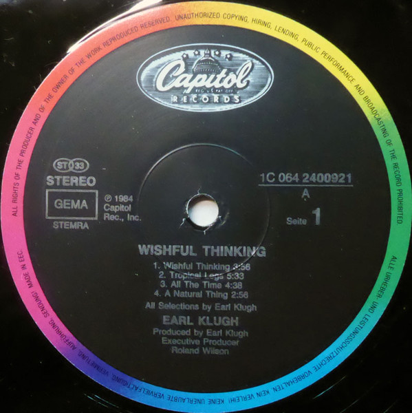 Cover zu Earl Klugh - Wishful Thinking | 1984 | Vinyl | Jazz | Europe