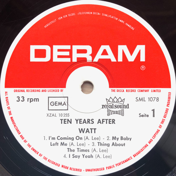 Cover zu Ten Years After - Watt | 1970 | Vinyl | Rock | Germany Schallplatten Ankauf
