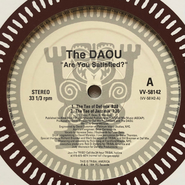 Cover zu The Daou - Are You Satisfied? / Surrender Yourself | 1994 | Vinyl | Electronic | US