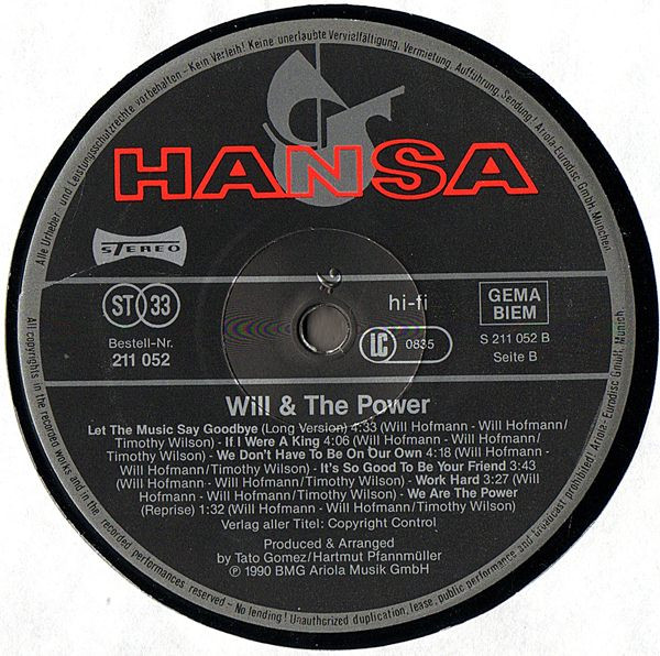 Cover zu Will And The Power - Will And The Power | 1990 | Vinyl | Rock | Europe