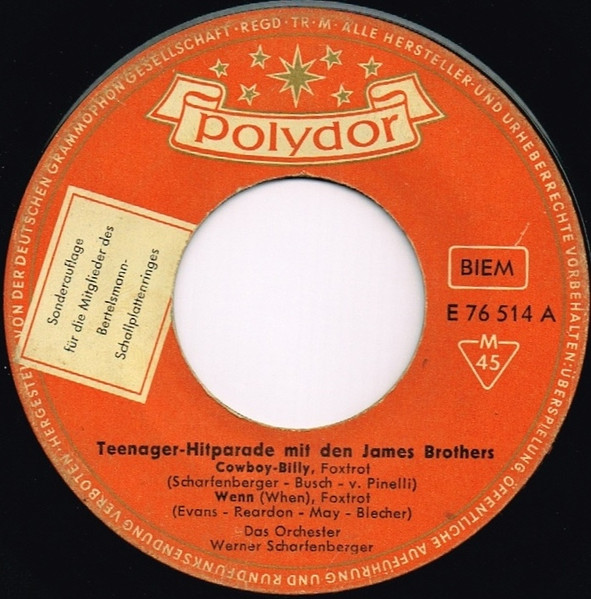 Cover zu Die James Brothers - Teenager-Hitparade | Vinyl | Pop | Germany