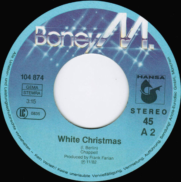 Cover zu Boney M. - Zion's Daughter / White Christmas | 1982 | Vinyl | Pop | Germany