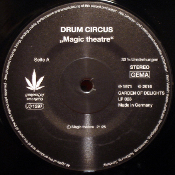Cover zu Drum Circus - Magic Theatre | 2016 | Vinyl | Jazz, Rock | Germany