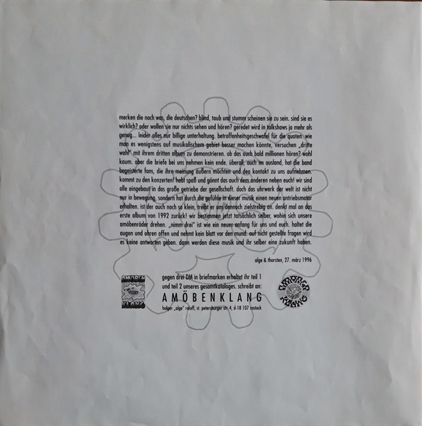 Cover zu Dritte Wahl - Nimm Drei | 1996 | Vinyl | Rock | Germany