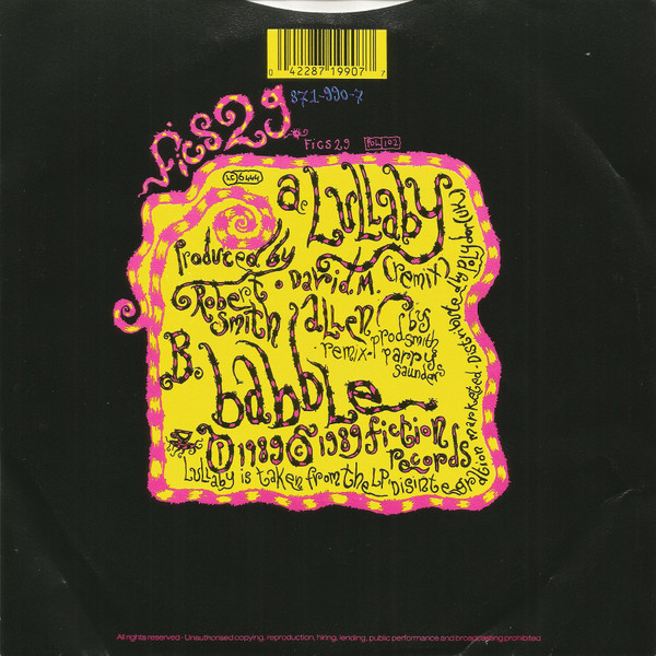 Cover zu The Cure - Lullaby | 1989 | Vinyl | Electronic, Rock | Europe Schallplatten Ankauf