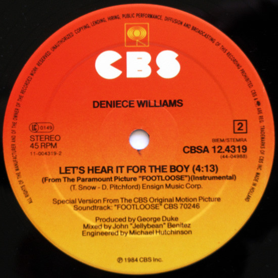 Cover zu Deniece Williams - Let's Hear It For The Boy | 1984 | Vinyl | Electronic | Europe Schallplatten Ankauf