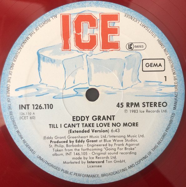 Cover zu Eddy Grant - Till I Can't Take Love No More (Extended Version) | 1983 | Vinyl | Electronic | Germany Schallplatten Ankauf