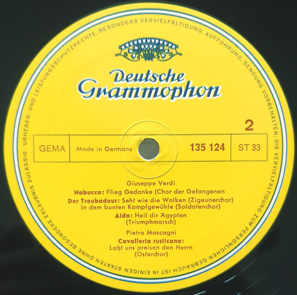 Cover zu Carl Maria von Weber · Otto Nicolai · Ludwig van Beethoven · Albert Lortzing · Richard Wagner, Giuseppe Verdi · Pietro Mascagni - Opernchöre | Vinyl | Classical | Germany Schallplatten Ankauf