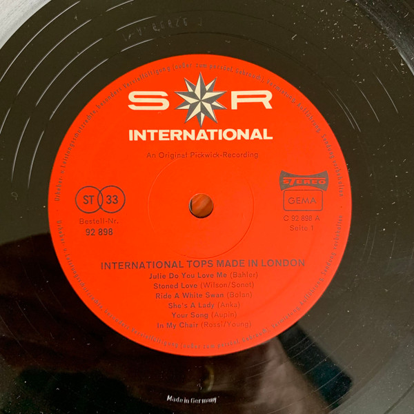 Cover zu Unknown Artist - International Tops Made In London | Vinyl | Rock, Funk / Soul | Germany