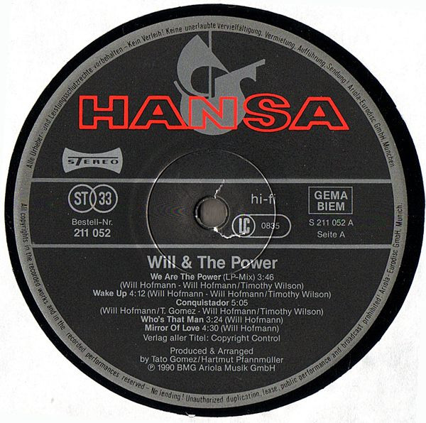 Cover zu Will And The Power - Will And The Power | 1990 | Vinyl | Rock | Europe Schallplatten Ankauf