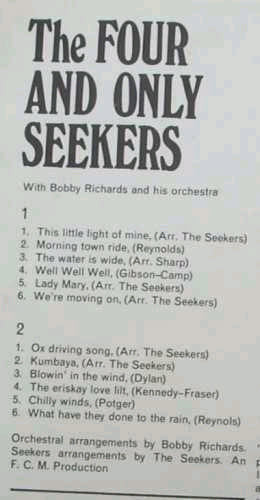 Cover zu The Seekers - The Four & Only Seekers | 1969 | Vinyl | Folk, World, & Country | Germany