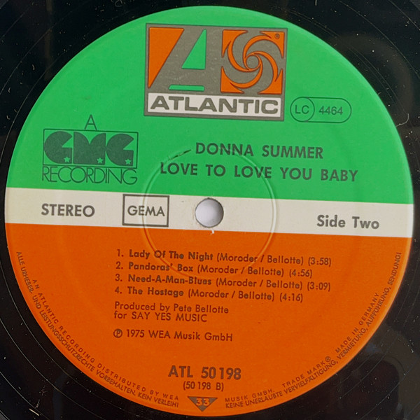 Cover zu Donna Summer - Love To Love You Baby | 1979 | Vinyl | Electronic, Funk / Soul | Germany