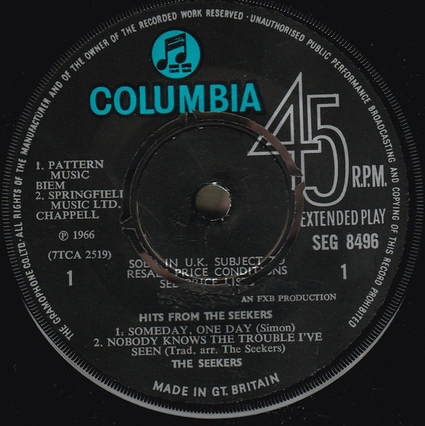 Cover zu The Seekers - Hits From The Seekers | 1966 | Vinyl | Folk, World, & Country | UK