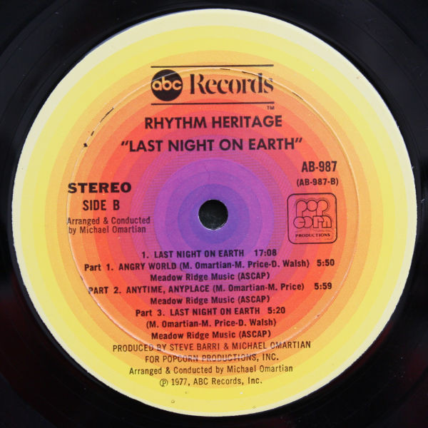 Cover zu Rhythm Heritage - Last Night On Earth | 1977 | Vinyl | Funk / Soul | US