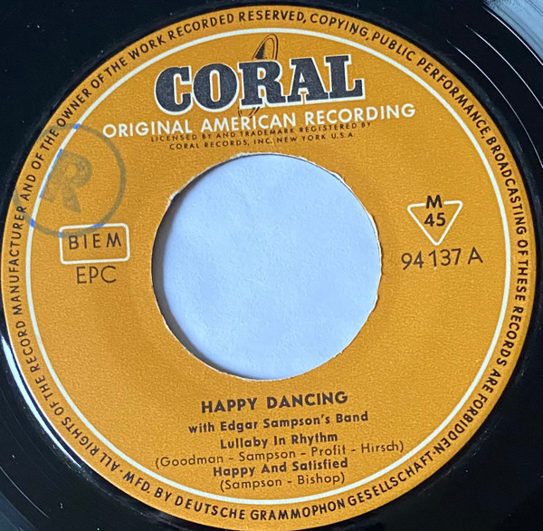 Cover zu Edgar Sampson's Band - Happy Dancing With Edgar Sampson's Band | 1958 | Vinyl | Jazz | Germany