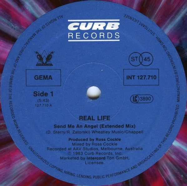 Cover zu Real Life - Send Me An Angel (Extended Mix) | 1984 | Vinyl | Electronic, Pop | Germany Schallplatten Ankauf