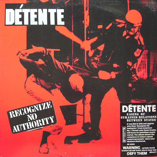 Cover zu Détente - Recognize No Authority | 1986 | Vinyl | Rock | Europe Schallplatten Ankauf