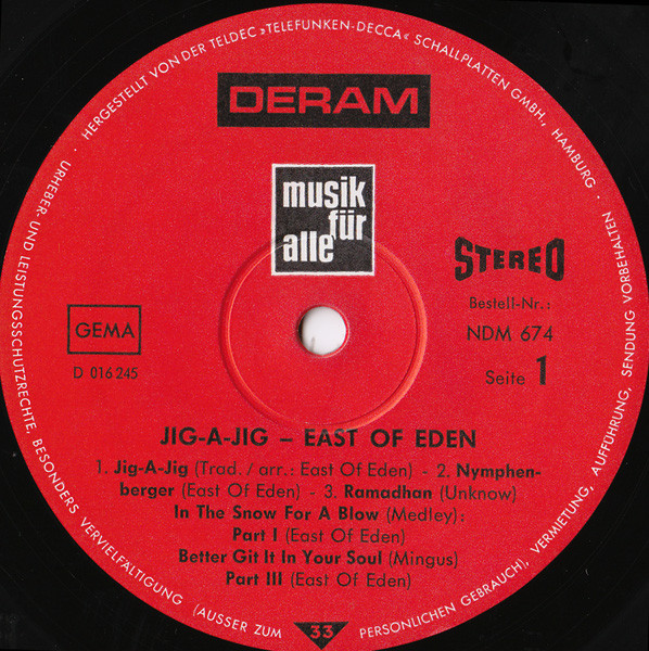 Cover zu East Of Eden (2) - Jig-A-Jig | 1971 | Vinyl | Rock | Germany
