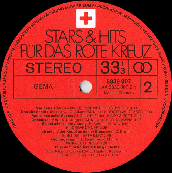 Cover zu Various - Stars & Hits Für Das Rote Kreuz | 1977 | Vinyl | Pop | Germany Schallplatten Ankauf