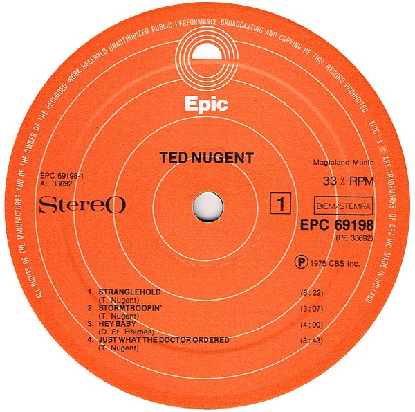 Cover zu Ted Nugent - Ted Nugent | 1976 | Vinyl | Rock | Europe