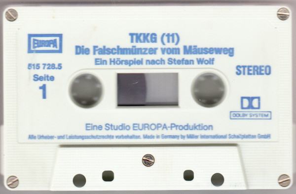 Cover zu Stefan Wolf - TKKG 11 - Die Falschmünzer Vom Mäuseweg | 1980 | Vinyl | Non-Music | Germany