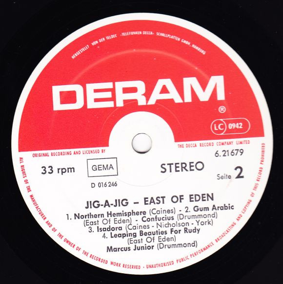 Cover zu East Of Eden (2) - Jig-A-Jig | 1976 | Vinyl | Rock | Germany Schallplatten Ankauf