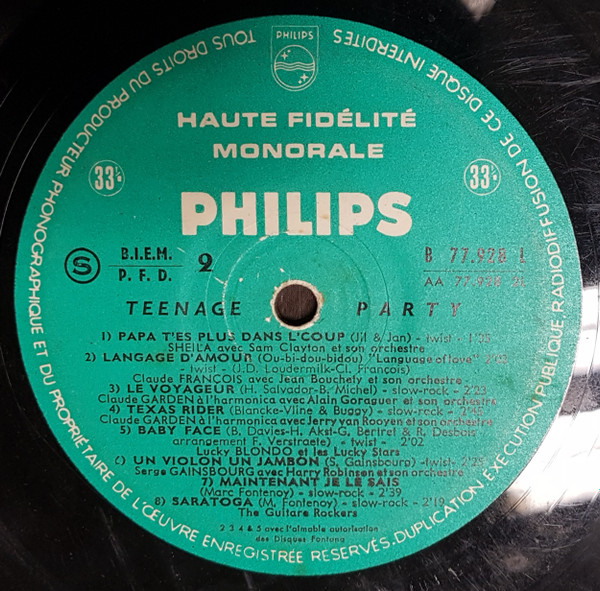 Cover zu Various - Teenage Party | 1963 | Vinyl | Rock | France
