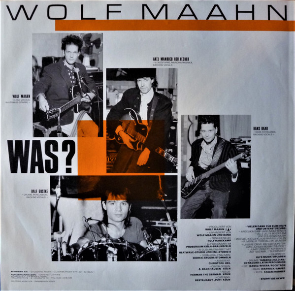 Cover zu Wolf Maahn - Was? | 1989 | Vinyl | Pop | Germany