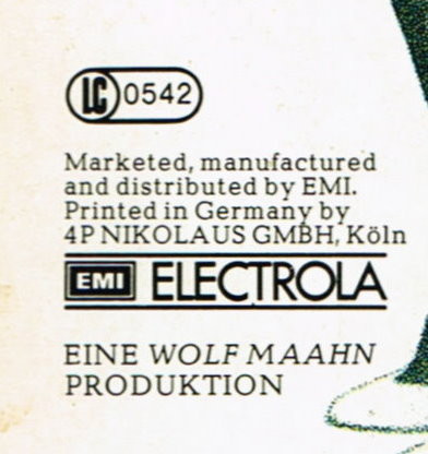 Cover zu Wolf Maahn & Die Deserteure - Bisse Und Küsse | 1983 | Vinyl | Rock, Pop | Germany