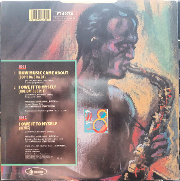 Cover zu The Gap Band - How Music Came About (Bop B Da B Da Da) / I Owe It To Myself (Remix) + (Holiday Dub Mix) | 1987 | Vinyl | Funk / Soul | UK