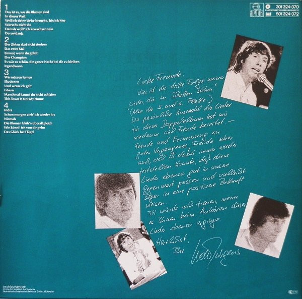 Cover zu Udo Jürgens - Lieder, Die Im Schatten Stehen 5+6 | 1981 | Vinyl | Pop | Germany