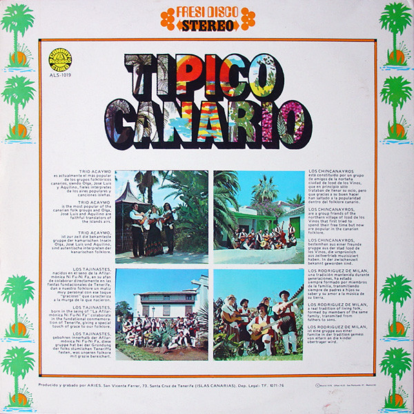 Cover zu Various - Tipico Canario (Canciones Y Folklore) | 1976 | Vinyl | Folk, World, & Country | Spain