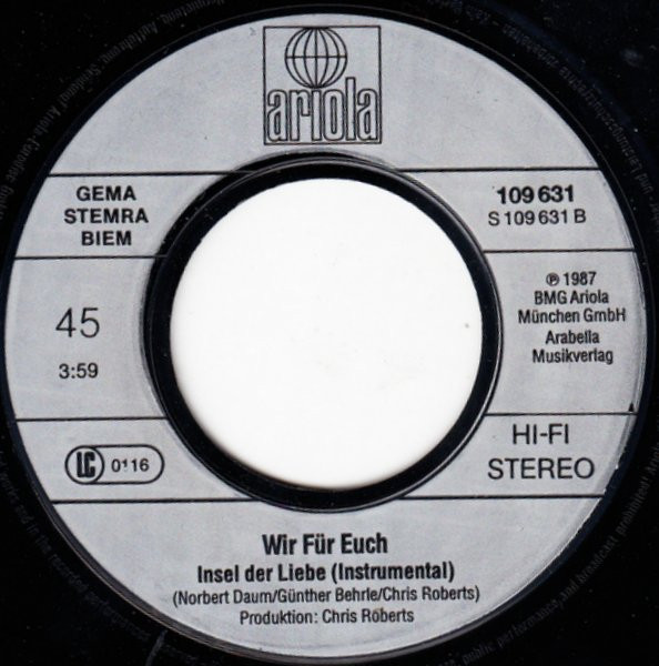 Cover zu Wir Für Euch - Insel Der Liebe | 1987 | Vinyl | Pop | Europe Schallplatten Ankauf