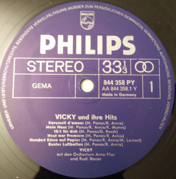 Cover zu Vicky Leandros - Vicky Und Ihre Hits | 1969 | Vinyl | Pop | Germany