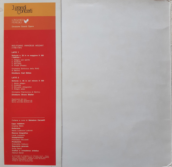 Cover zu Wolfgang Amadeus Mozart, Karl Böhm, Bruno Walter - Sinfonia N.35 K.385
