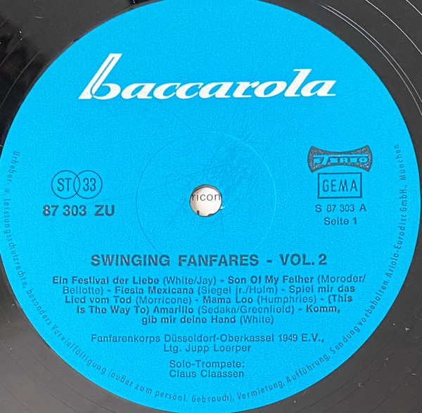 Cover zu Swinging Fanfares - Swinging Fanfares Vol.2 | Vinyl | Brass & Military | Germany Schallplatten Ankauf