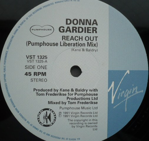 Cover zu Donna Gardier - Reach Out | 1991 | Vinyl | Electronic | UK Schallplatten Ankauf