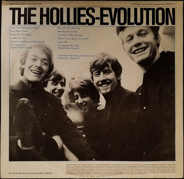 Cover zu The Hollies - Evolution | 1967 | Vinyl | Rock, Pop | Germany Schallplatten Ankauf