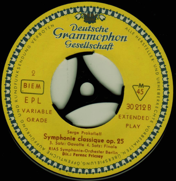 Cover zu Sergei Prokofiev, Ferenc Fricsay, RIAS Symphonie-Orchester Berlin - Symphonie Classique Op. 25 | 1962 | Vinyl | Classical | Germany Schallplatten Ankauf