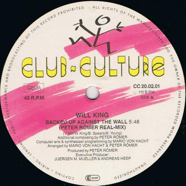 Cover zu Will King - Backed Up Against The Wall (Peter Römer Real-Mix) | Vinyl | Funk / Soul | Germany Schallplatten Ankauf