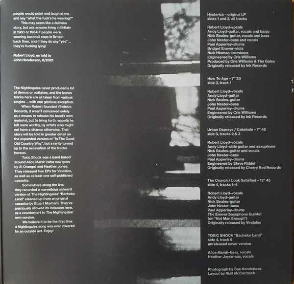 Cover zu The Nightingales - Hysterics | 2022 | Vinyl | Rock | UK