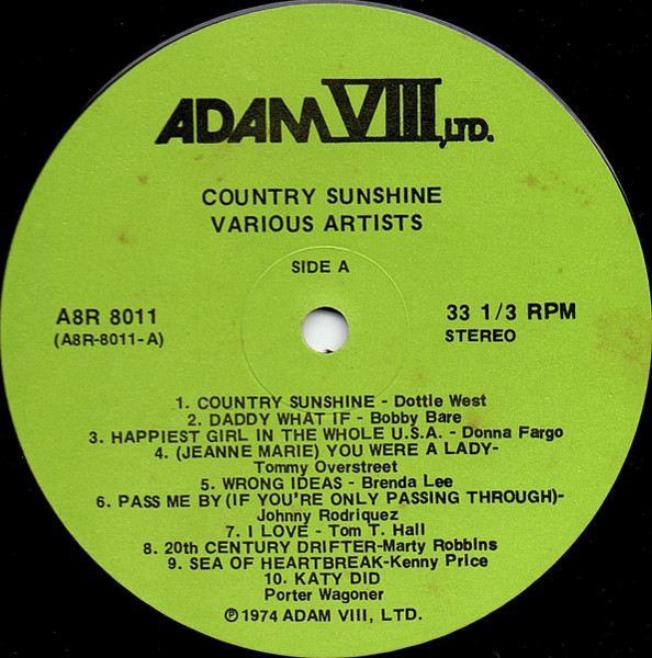 Cover zu Various - Country Sunshine | 1974 | Vinyl | Rock, Folk, World, & Country | US