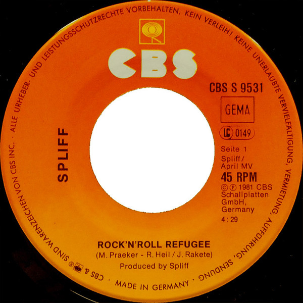 Cover zu Spliff - Rock'n'Roll Refugee / Tooled Fool | 1981 | Vinyl, 7