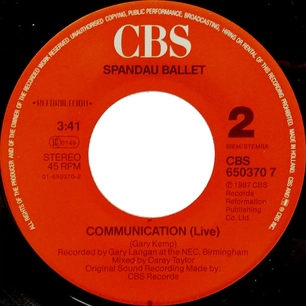 Cover zu Spandau Ballet - How Many Lies ? | 1987 | Vinyl | Electronic, Rock | Europe Schallplatten Ankauf
