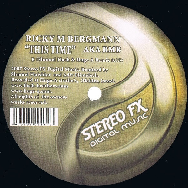 Cover zu Ricky Michael Bergmann Aka Ricky Michael Bergmann - This Time | 2007 | Vinyl | Electronic | South Africa Schallplatten Ankauf